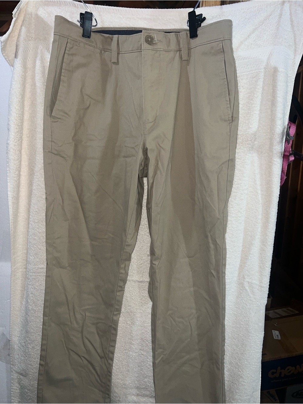 Croft & Barrow Straight Fit Pants Beige
